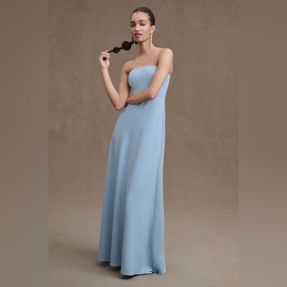 BHLDN Everly Dress Light Blue - Picture 1 of 4